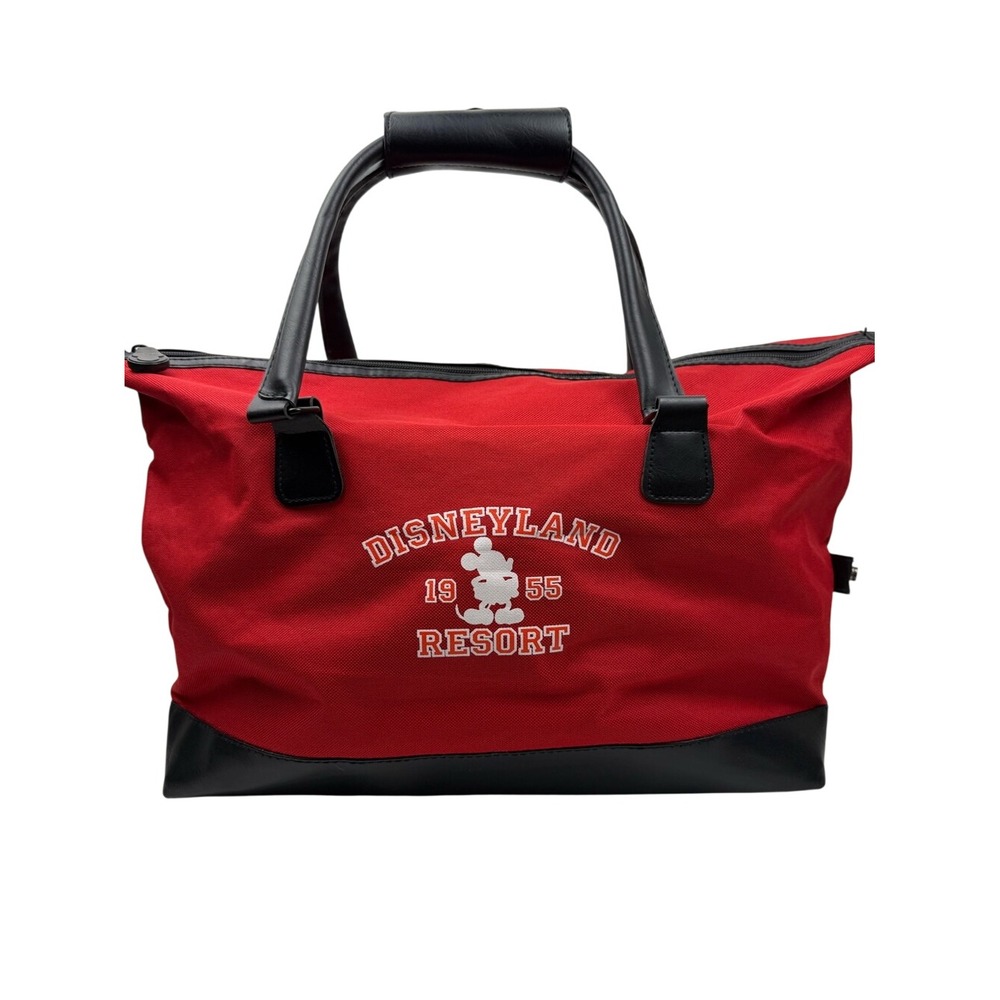Disney Parks Disneyland Resort | 1955 Mickey Mouse Travel Duffel Bag | Red Black